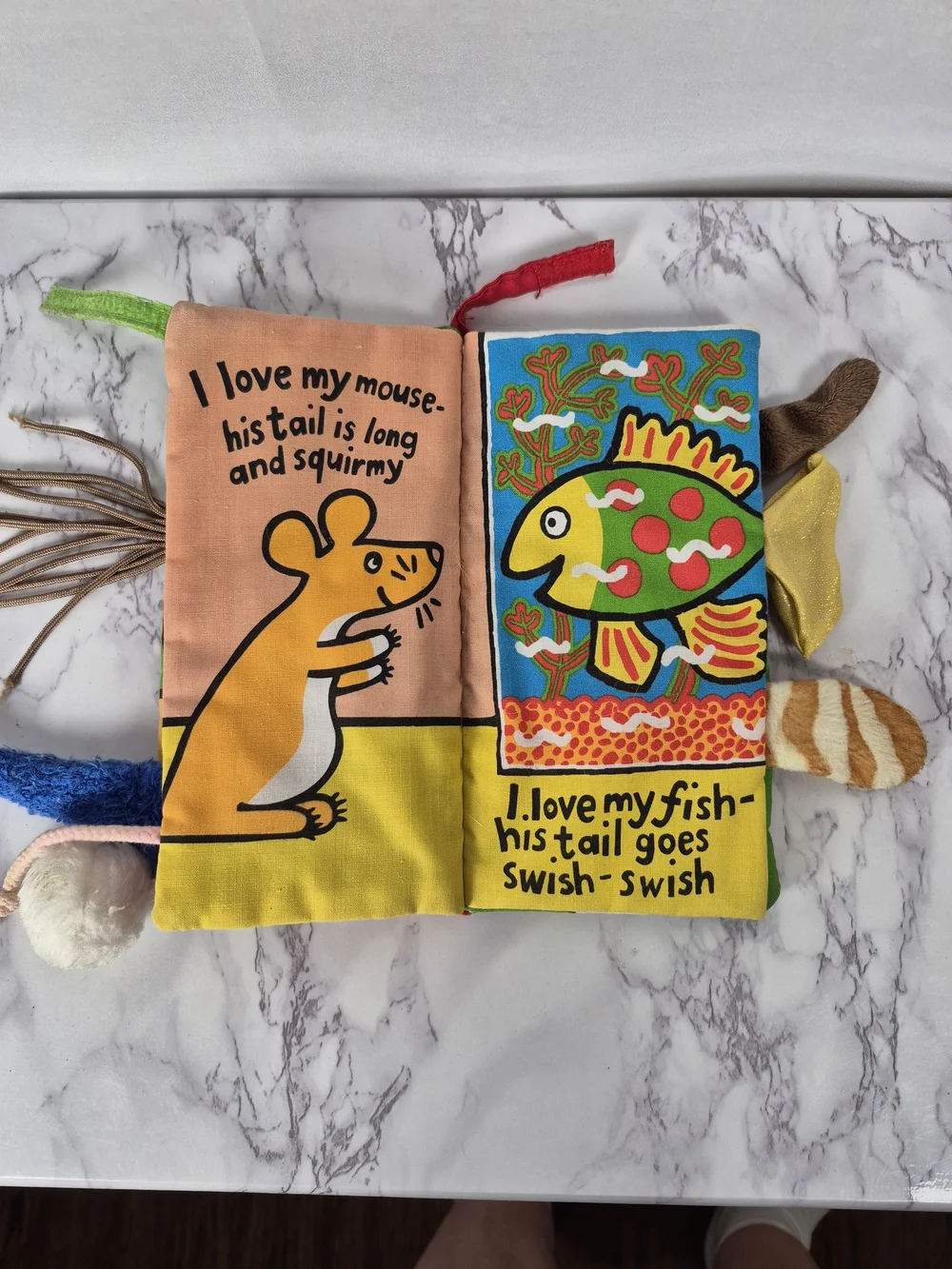 Jellycat Multicolor Pet Tails Soft Cloth Activity Book